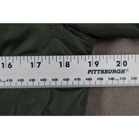 Eddie Bauer Jacket Womens Medium Green Quilted Full Zip Lightweight Outdoor Coat - Picture 5 of 5